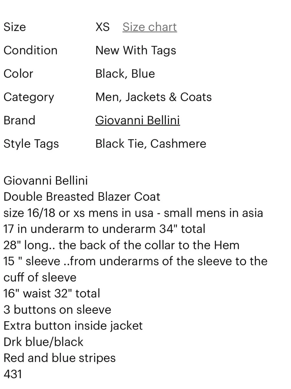 Double-Breasted Black Pinstripe Suit Jacket